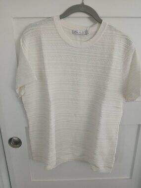 Womens Peter Millar cream knit top L